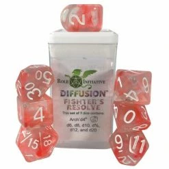 Common Ground Games Role4Initiative 7ct Polyhedral Dice Set W/ Arch'd D4 - Fighter's Resolve