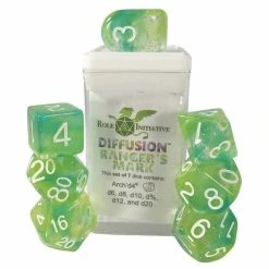 Common Ground Games Role4Initiative 7ct Polyhedral Dice Set W/ Arch'd D4 - Ranger's Mark