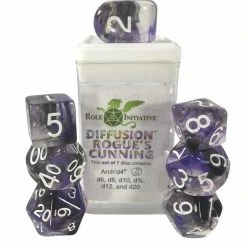 Common Ground Games Role4Initiative 7ct Polyhedral Dice Set W/ Arch'd D4 - Rogue's Cunning