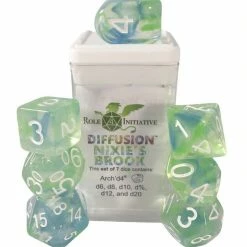 Common Ground Games Role4Initiative 7ct Polyhedral Dice Set W/ Arch'd D4 - Nixie's Brook