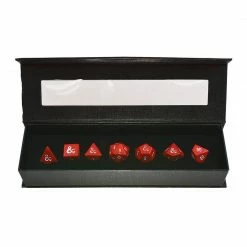 Common Ground Games 18395 D&D Heavy Metal Dice Red