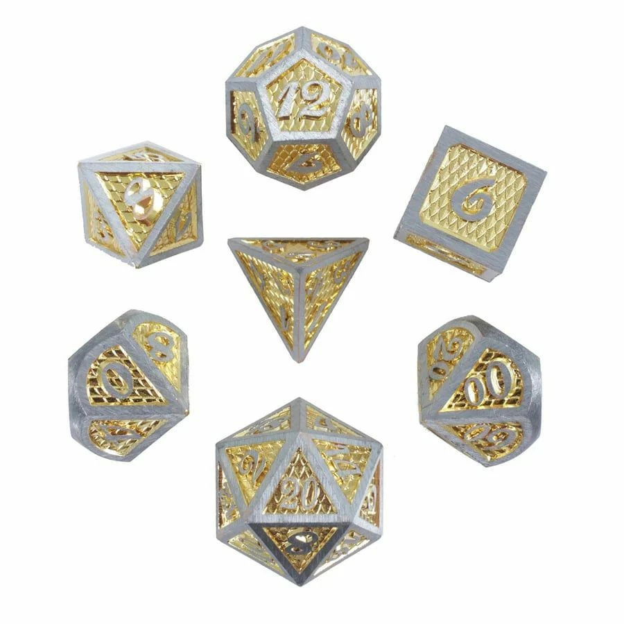 Common Ground Games 7ct Golden Drake Metal Dice