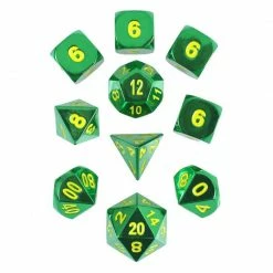 Common Ground Games 10ct Emerald Green Metal Dice