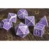 Common Ground Games 7ct Deco Purple Metal Dice