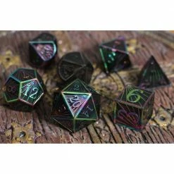 Common Ground Games 7ct Deco Spectrum Metal Dice