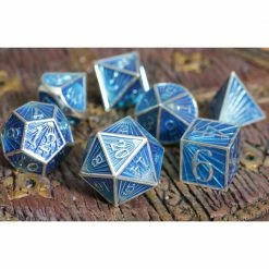 Common Ground Games 7ct Deco Ice Metal Dice