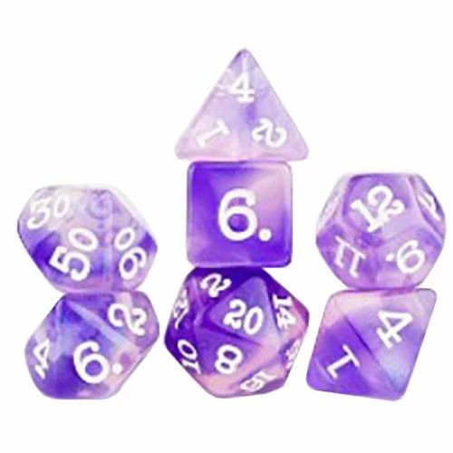 Common Ground Games 7-Set Purple Glaze Dice
