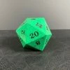 Common Ground Games D20 Green Cracked Stone