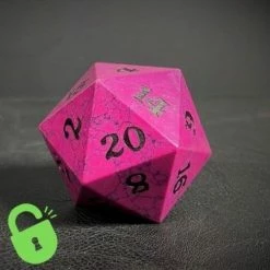 Common Ground Games D20 Magenta Cracked Stone