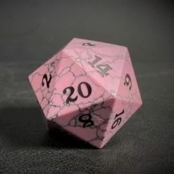 Common Ground Games Dice D20 Pink Cracked Stone