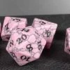 Common Ground Games Dice 7 Set Pink Cracked Stone