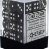 Other Chessex 12mm Translucent Smoke/White 36ct D6 Set (23808) Dice