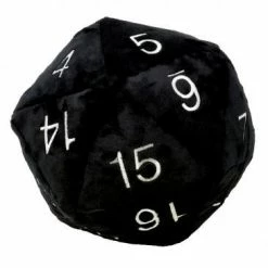 Other Jumbo D20 Dice Plush Black (85335)