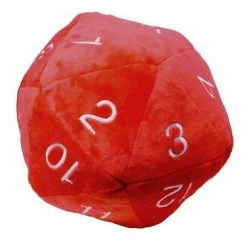 Other Jumbo D20 Dice Plush Red (85336)