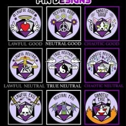 Common Ground Games Dice Chaotic Good Alignment Asexual Pride Pin