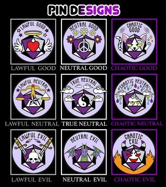 Common Ground Games Chaotic Evil Alignment Asexual Pride Pin Dice