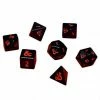 Other Ultra Pro Heavy Metal Black & Red 7ct Polyhedral RPG Dice Set For Dungeons & Dragons (86854)