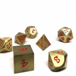 Other Easy Roller Metal Dice Of Ancient Dragons Bronze/Red 7ct Polyhedral Set
