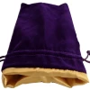 Other Metallic Dice Games Large Purple/Gold Velvet Dice Bag