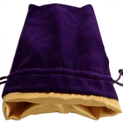 Other Metallic Dice Games Large Purple/Gold Velvet Dice Bag