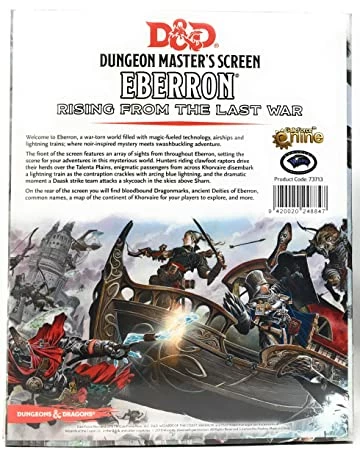 Other Role Playing Games D&D 5e Dungeon Master's Screen Eberron: Rising From The Last War