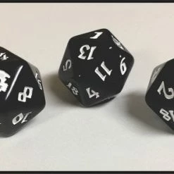 Other Black Oak Workshop Black Death Black/White Single D20