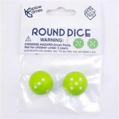 Other Koplow Round Dice Pair Opaque Green