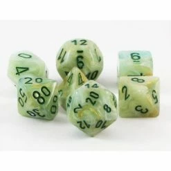 Other Dice Chessex Marble Green/Dark Green 7ct Polyhedral Set (27409)