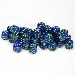 Other Chessex 12mm Lustrous Dark Blue/Green 36ct D6 Set (27896)