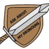 Other Sword & Shield Pronoun Pins: Ask About My Pronouns Dice