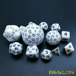 Other Bescon Complete 13ct Polyhedral Dice Set White