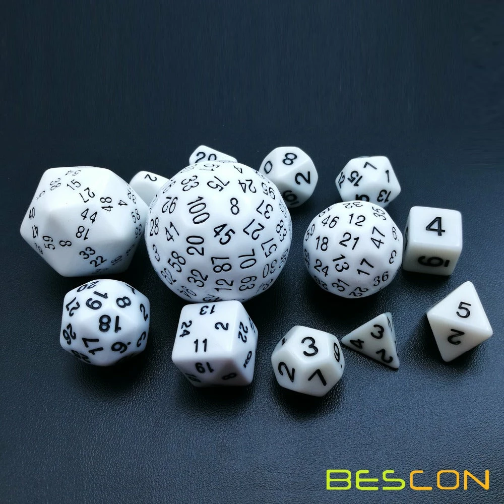 Other Bescon Complete 13ct Polyhedral Dice Set White