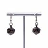 Other Dice D20 Earrings Black Lava
