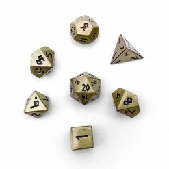 Other Pebble 10mm Alloy Mini Polyhedral Dice Set - Dragon Scale