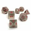 Other Easy Roller Metal Dice Of Ancient Dragons Silver/Red 7ct Polyhedral Set