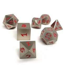 Other Easy Roller Metal Dice Of Ancient Dragons Silver/Red 7ct Polyhedral Set
