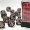 Other Chessex 16mm Translucent Smoke/Red 12ct D6 Set (23618) Dice