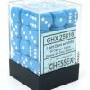 Other Chessex 12mm Opaque Light Blue/White 36ct D6 Set (25816) Dice