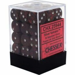 Other Dice Chessex 12mm Speckled Silver Volcano 36ct D6 Set (25944)