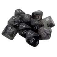 Common Ground Games Dice Chessex Luminary Borealis Light Smoke/Silver 10ct D10 Set (27378)