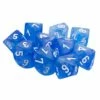 Common Ground Games Dice Chessex Luminary Borealis Sky Blue/White 10ct D10 Set (27386)