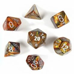 Other Chessex Lustrous Gold/Silver 7ct Polyhedral Set (27493) Dice
