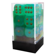 Other Chessex 16mm Borealis Luminary Light Green/Gold 12ct D6 Set (27775) Dice