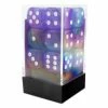 Other Dice Chessex 16mm Borealis Luminary Purple/White 12ct D6 Set (27777)