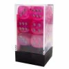 Other Dice Chessex 16mm Borealis Luminary Pink/Silver 12ct D6 Set (27784)