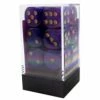 Other Chessex 16mm Borealis Luminary Royal Purple/Gold 12ct D6 Set (27787)