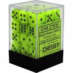Other Chessex 12mm Vortex Bright Green/Black 36ct D6 Set (27830)