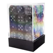 Other Dice Chessex 12mm Borealis Luminary Light Smoke/Silver 36 D6 Set (27978)