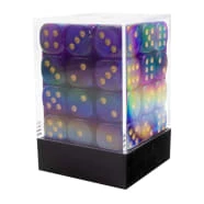 Other Dice Chessex 12mm Borealis Luminary Royal Purple/Gold 36 D6 Set (27987)