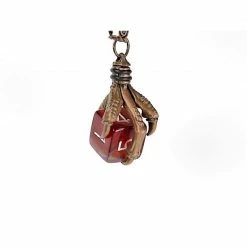 Other Dice Holder Jewelry D6 Pendant In Old Copper